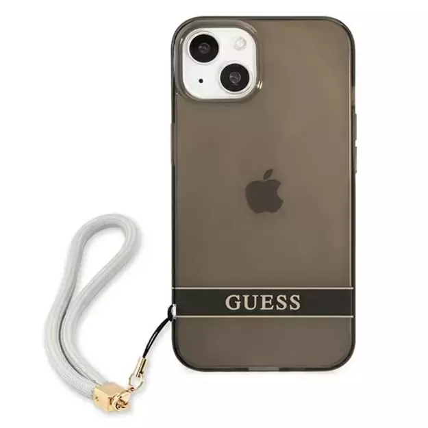 Guess GUHCP13SHTSGSK iPhone 13 mini 5.4&quot  black/black hardcase Translucent Stap 2