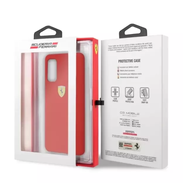 Ferrari Silicone Case for Samsung Galaxy S20 - Red 12