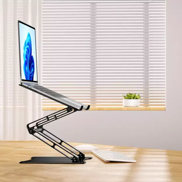 Wozinsky WRS-CPY75DSB Aluminum Laptop and Tablet Stand + Free Smartphone Stand - Black 24