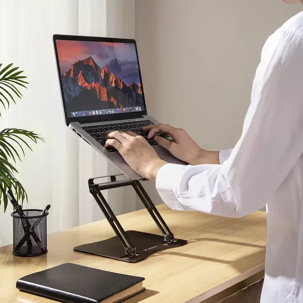 Wozinsky WRS-CPY75DSB Aluminum Laptop and Tablet Stand + Free Smartphone Stand - Black 23