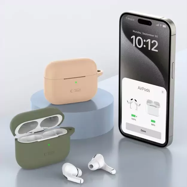 Tech-Protect Silicone Hook Case for Apple AirPods Pro 1 / 2 - Black 10