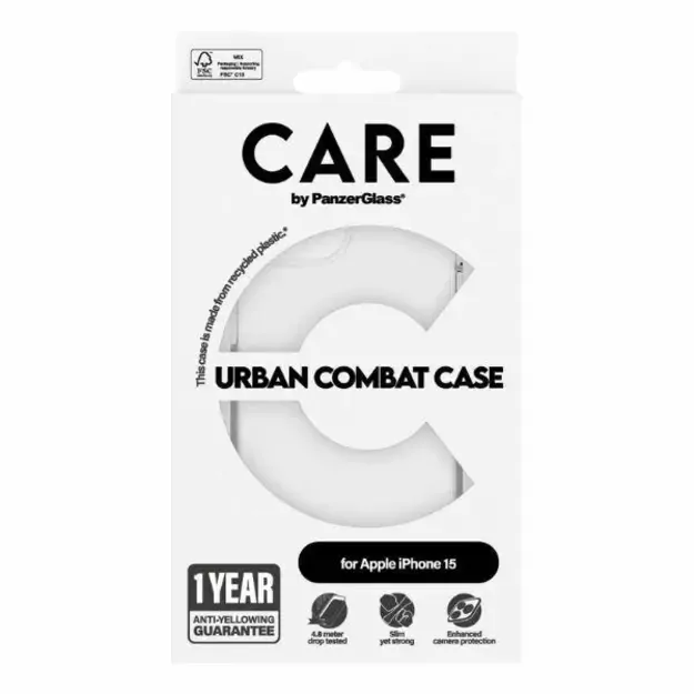 CARE by PanzerGlass Urban Combat Case for iPhone 15 - transparent 3