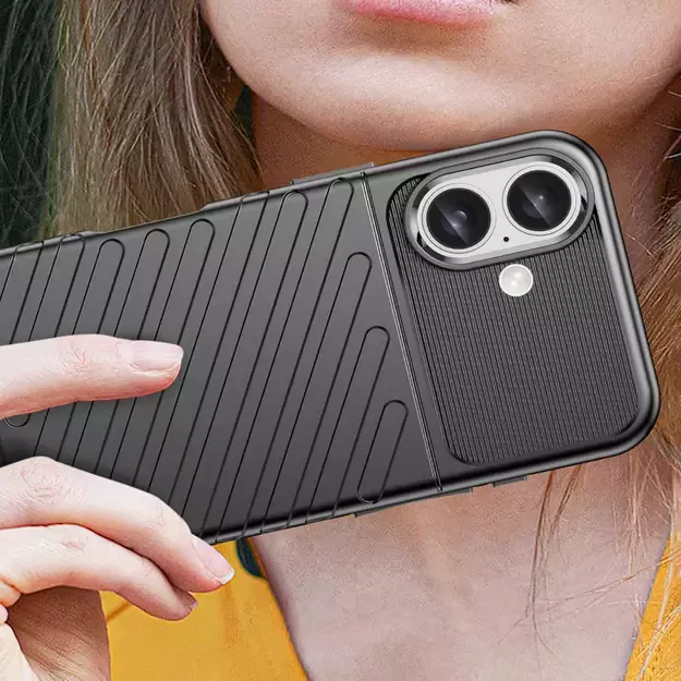 Thunder Case for iPhone 16 Plus Silicone Case - Black 4