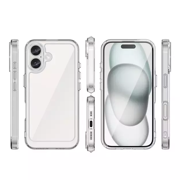 Outer Space Case with Gel Frame for iPhone 16 Plus - Clear 1