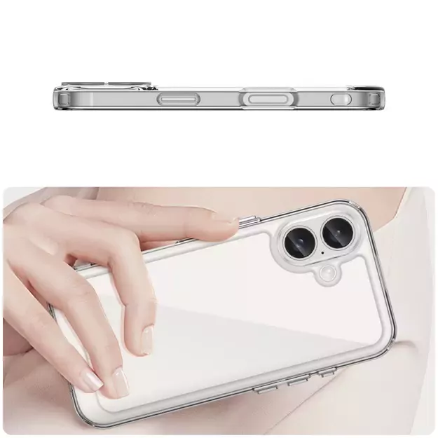 Outer Space Case with Gel Frame for iPhone 16 Plus - Clear 3