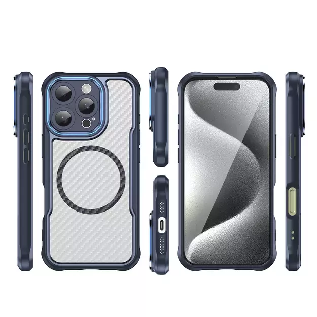 Leading Series MagSafe Silicone Case for iPhone 16 Pro Max - Blue 2