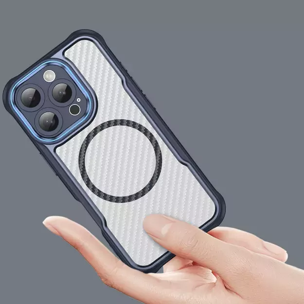 Leading Series MagSafe Silicone Case for iPhone 16 Pro Max - Blue 4