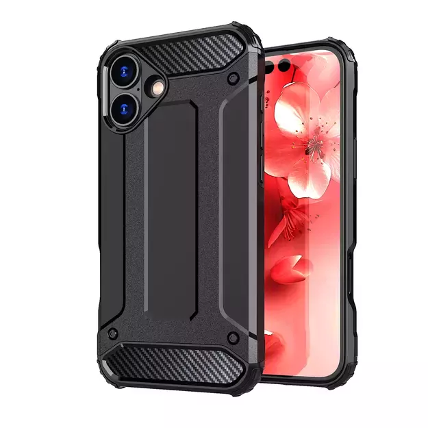 Hybrid Armor iPhone 16 Plus Case - Black 9