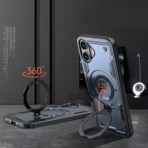 Hybrid Armor Trendy Case with MagSafe for iPhone 16 Plus - Blue 2