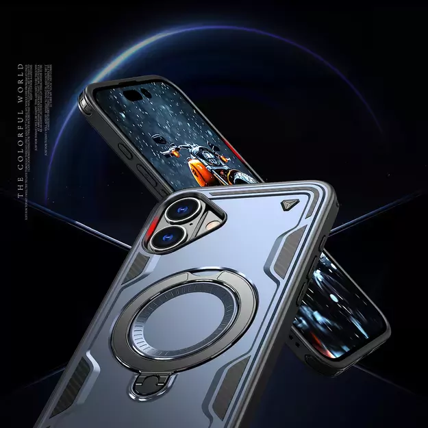 Hybrid Armor Trendy Case with MagSafe for iPhone 16 Plus - Blue 5