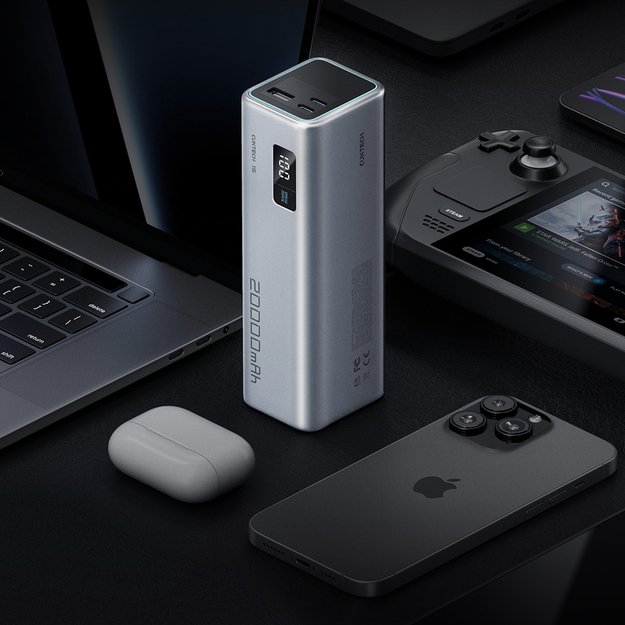 Powerbank Cuktech CUKP200XGLGR 100W 20000mAh 2 x USB-C 1 x USB-A - gray 4