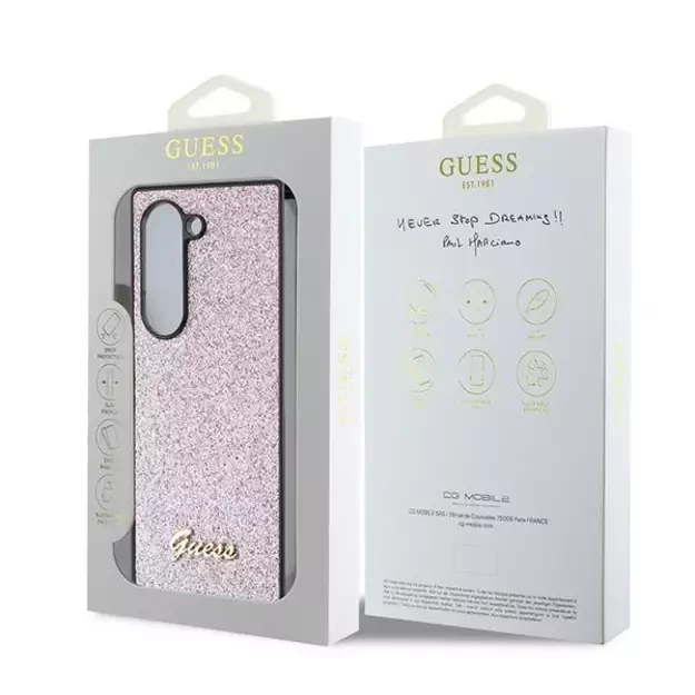 Guess 4G Glitter Script Case for Samsung Galaxy Z Fold 6 - Pink 6