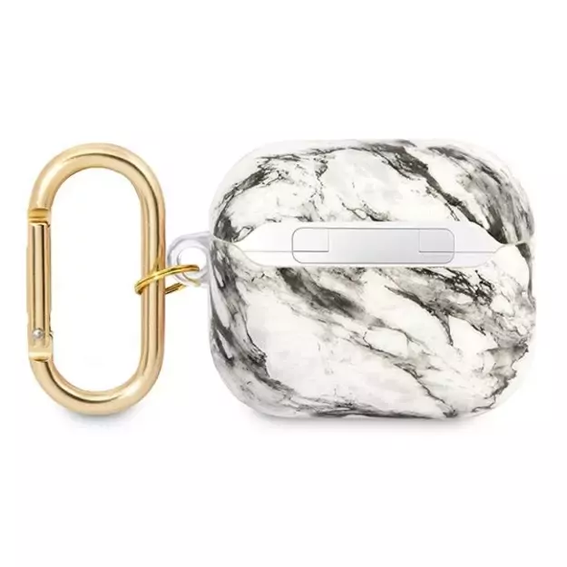 Guess GUA3HCHMAG AirPods 3 cover grey/grey Marble Strap Collection 1