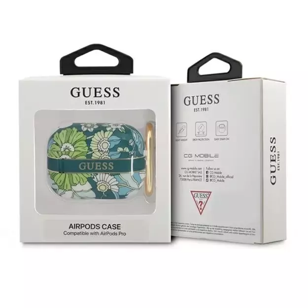 Guess GUAPHHFLN AirPods Pro cover green/green Flower Strap Collection 2