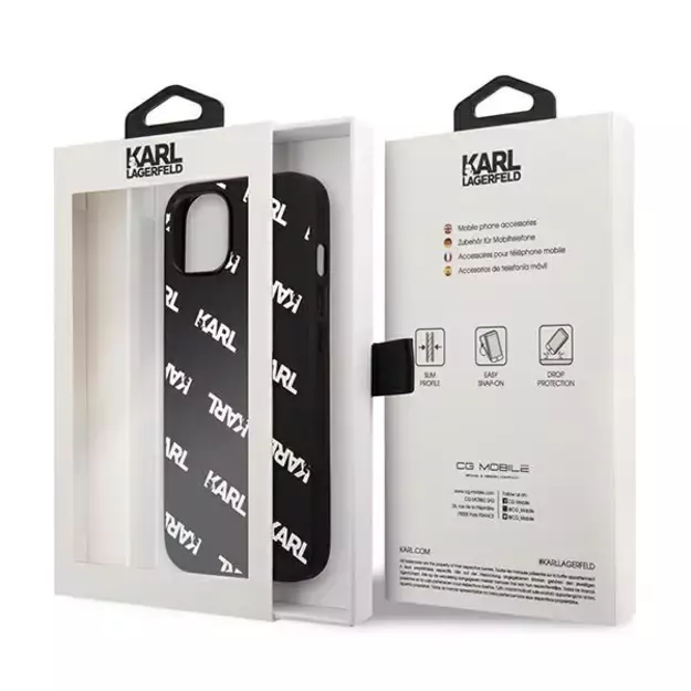 Karl Lagerfeld KLHCP13SPULMBK3 iPhone 13 mini 5,4  hardcase czarny/black Allover 7