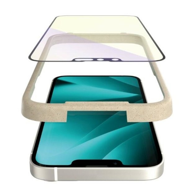 PanzerGlass Ultra-Wide Fit Antibacterial Tempered Glass with Blue Light Filter and Positioner for iPhone 14 Plus / 13 Pro Max 4