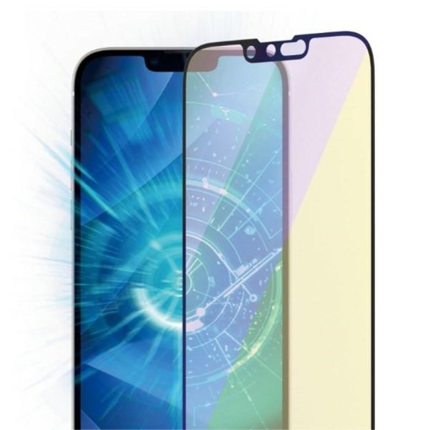 PanzerGlass Ultra-Wide Fit Antibacterial Tempered Glass with Blue Light Filter and Positioner for iPhone 14 Plus / 13 Pro Max 5