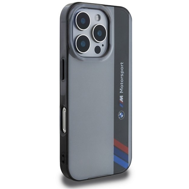 BMW Motosport IML Vertical Stripe iPhone 16 Pro Max Case - Gray 3