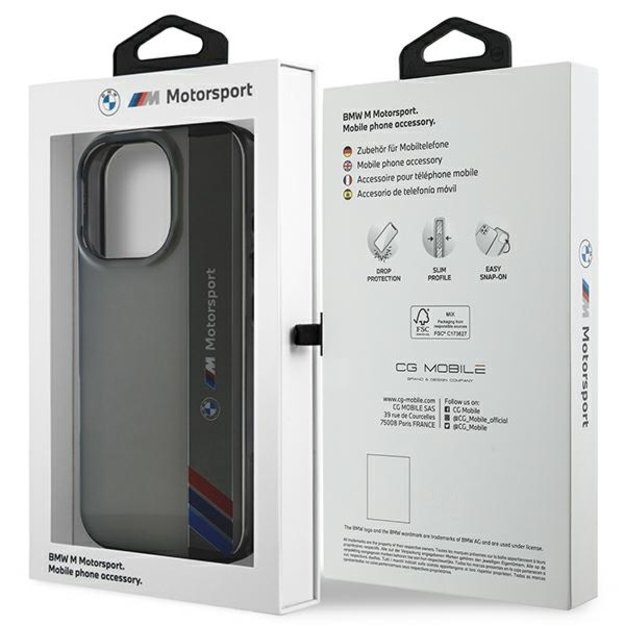 BMW Motosport IML Vertical Stripe iPhone 16 Pro Max Case - Gray 7