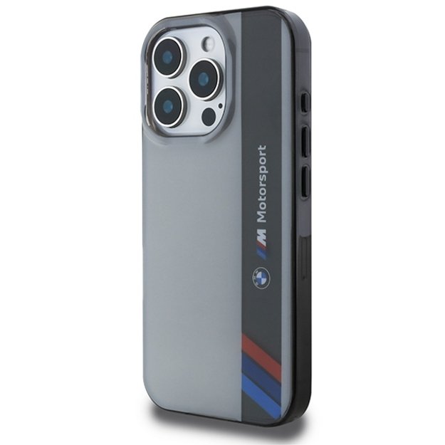 BMW Motosport IML Vertical Stripe iPhone 16 Pro Max Case - Gray 1