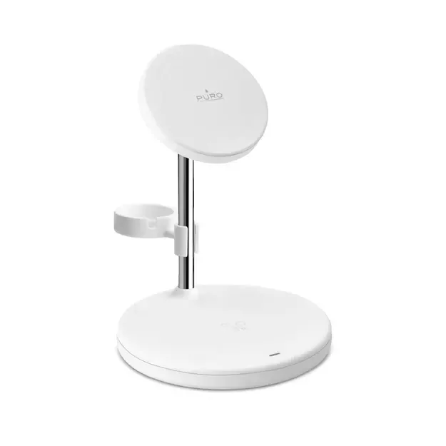 Puro Mag Station 3 in 1 Inductive Charger with Stand - White 1