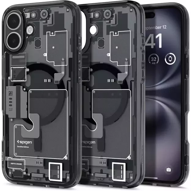Spigen Ultra Hybrid MagSafe Zero One for iPhone 16 - Dark Gray