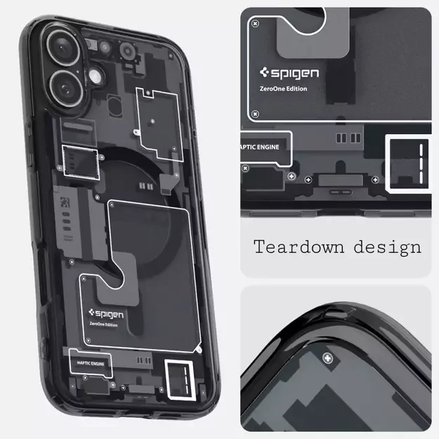Spigen Ultra Hybrid MagSafe Zero One for iPhone 16 - Dark Gray 18