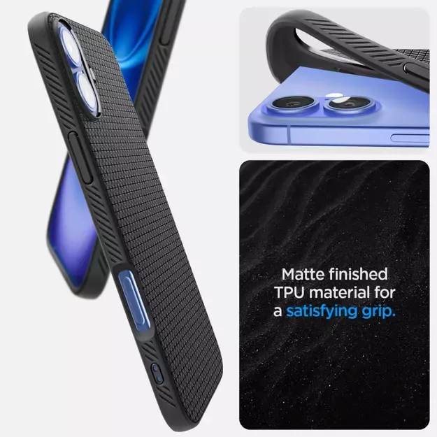Spigen Liquid Air Case for iPhone 16 Plus - Black 11
