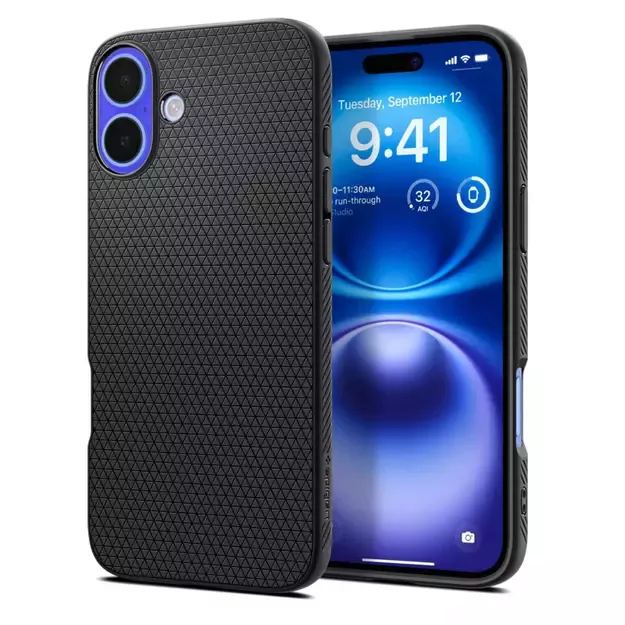 Spigen Liquid Air Case for iPhone 16 Plus - Black