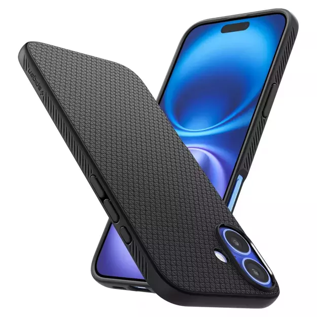 Spigen Liquid Air Case for iPhone 16 Plus - Black 8