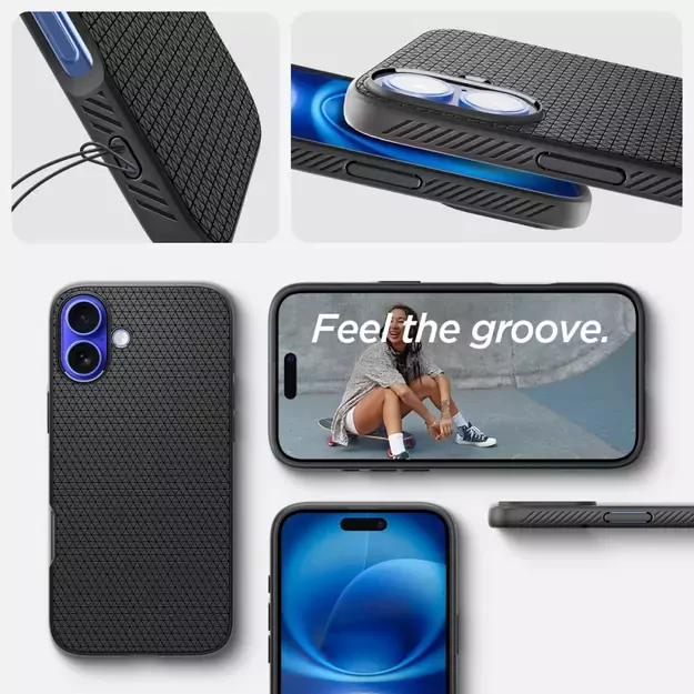 Spigen Liquid Air Case for iPhone 16 Plus - Black 14