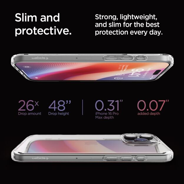 Spigen Ultra Hybrid Case for iPhone 16 Pro Max - Clear 12