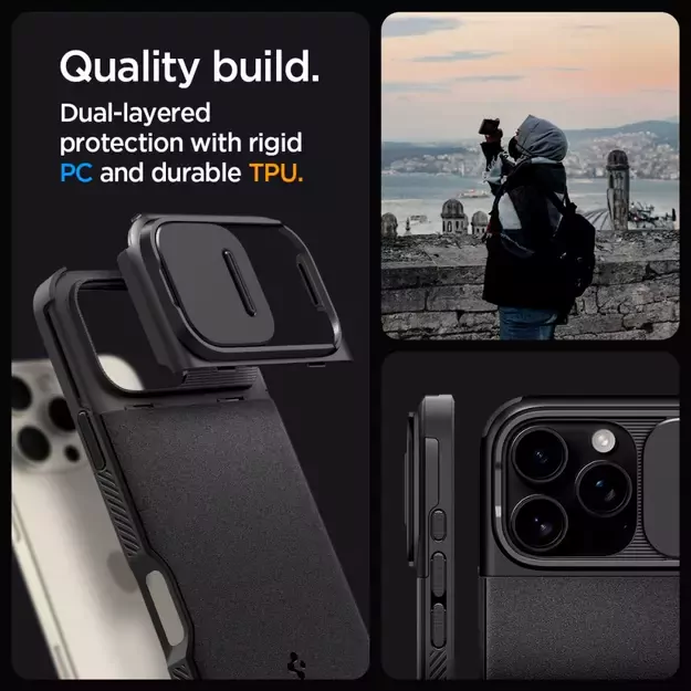 Spigen Optik Armor Mag Case with MagSafe for iPhone 16 Pro Max - Black 10
