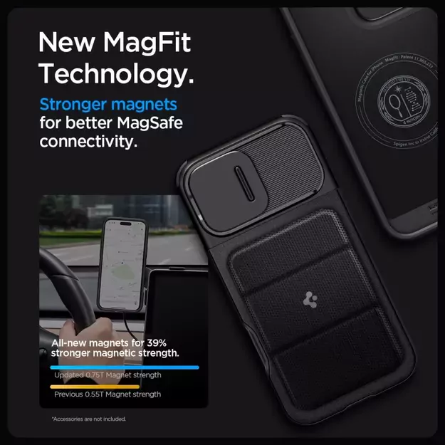 Spigen Optik Armor Mag Case with MagSafe for iPhone 16 Pro Max - Black 11