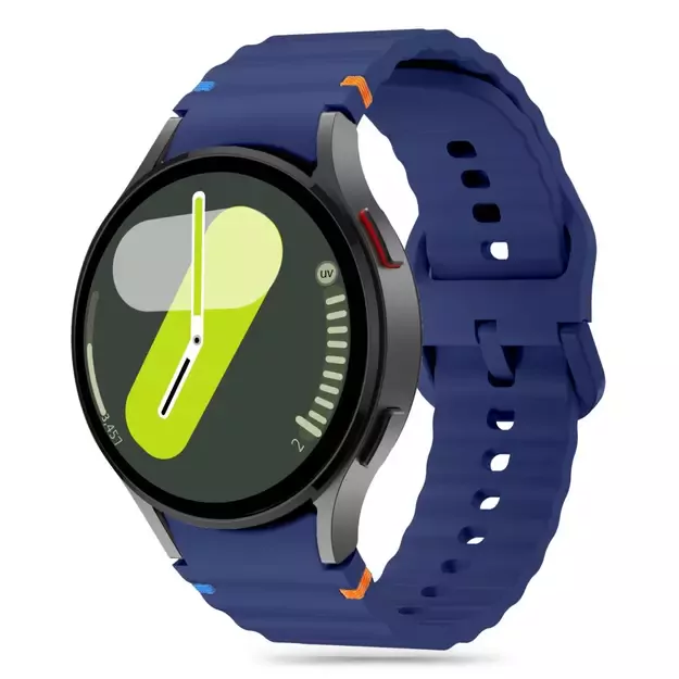 Tech-Protect Silicone Sport Strap for Samsung Galaxy Watch 4 / 5 / 5 Pro / 6 / 7 / FE - Blue