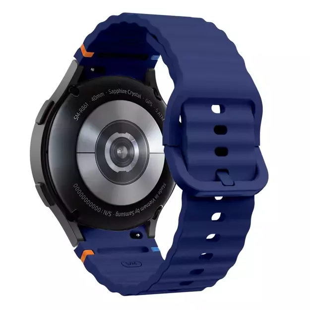 Tech-Protect Silicone Sport Strap for Samsung Galaxy Watch 4 / 5 / 5 Pro / 6 / 7 / FE - Blue 1