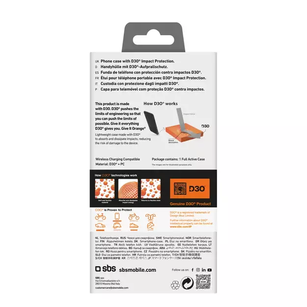 SBS Full Active D3O Case for iPhone 16 Pro Max - Black 4