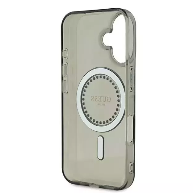 Guess IML Rhinestones MagSafe iPhone 16 Plus Case - Black 13
