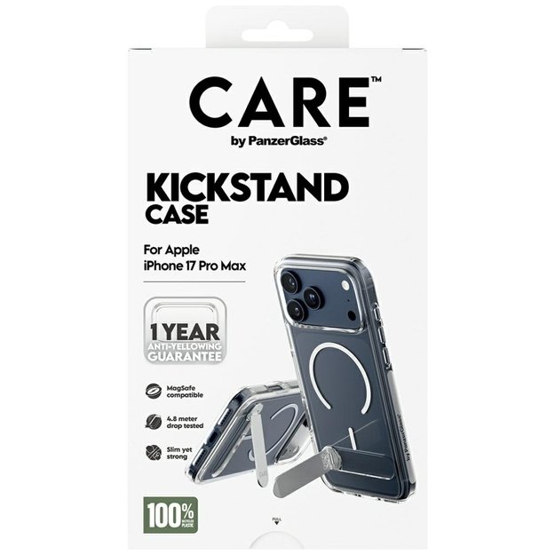 CARE by PanzerGlass Feature Case w. Kickstand MagSafe for iPhone 17 Pro Max - Clear 4