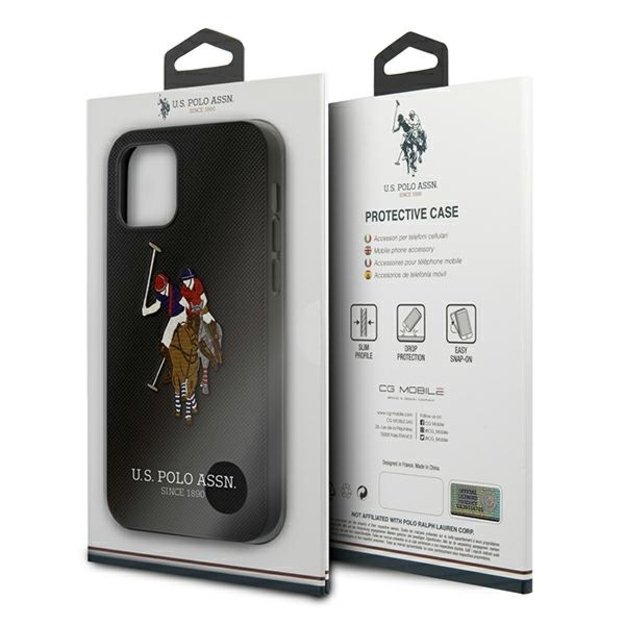 US Polo USHCP12MPUGFLBK iPhone 12/12 Pro 6.1  black/black Polo Embroidery Collection 7