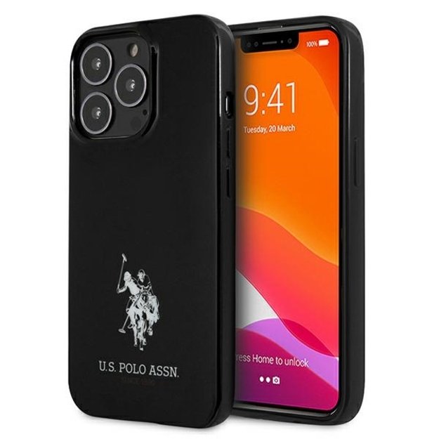 US Polo USHCP13LUMHK iPhone 13 Pro / 13 6.1&quot  black/black hardcase Horses Logo