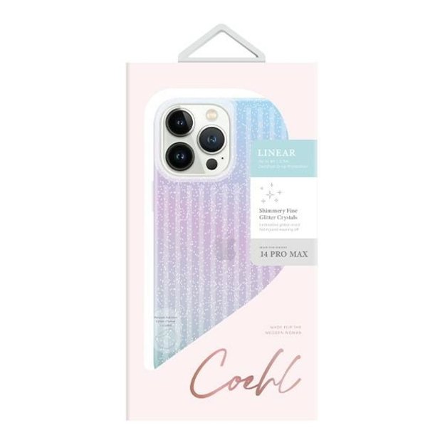 Uniq Coehl Linear case for iPhone 14 Pro Max - blue and pink 5
