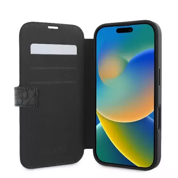 Guess 4G Metal Logo iPhone 16 Case - Black 12