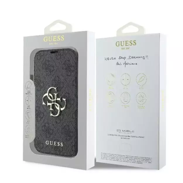 Guess 4G Metal Logo iPhone 16 Case - Black 14