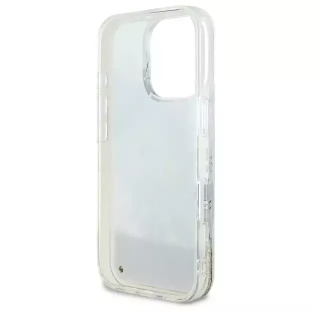 Guess Liquid Glitter Flower MagSafe iPhone 16 Pro Case - Beige 13