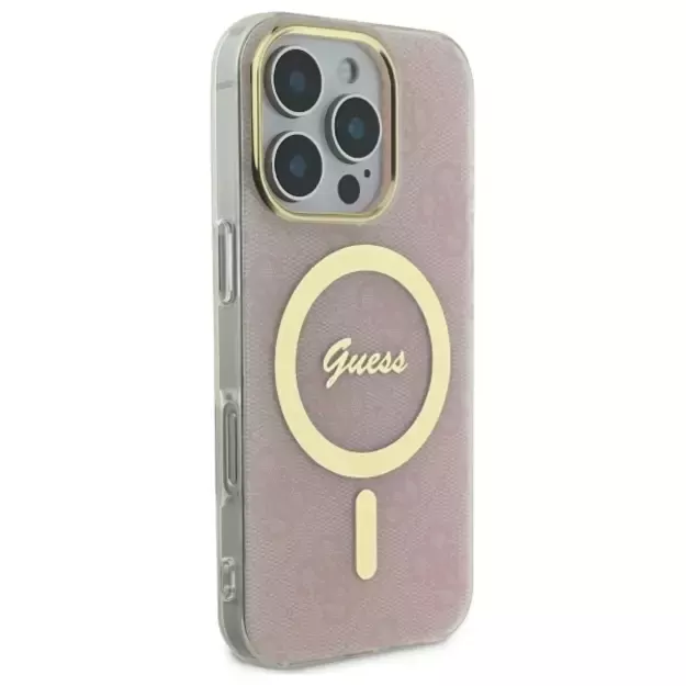 Guess IML 4G MagSafe Case for iPhone 16 Pro Max - Pink 10
