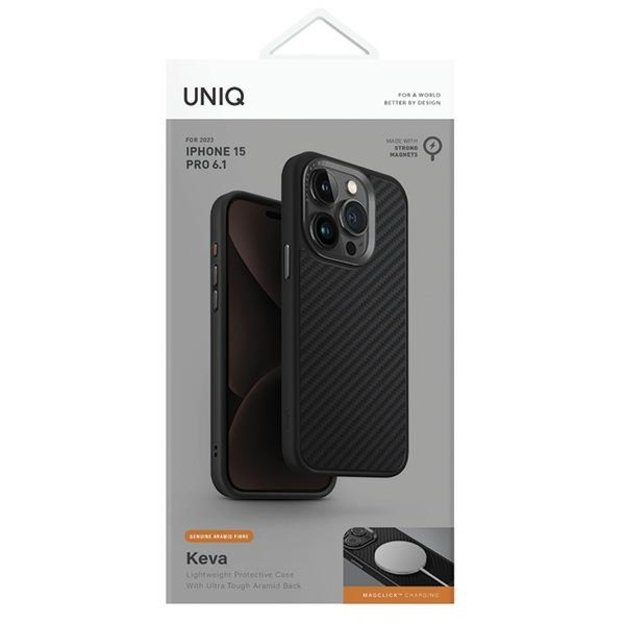 Uniq Keva Magclick Charging case for iPhone 15 Pro - black 7