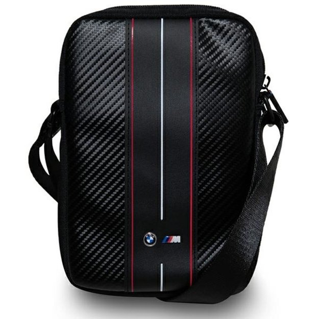 BMW Carbon &amp  Red Stripe bag for a 10&quot  tablet - black