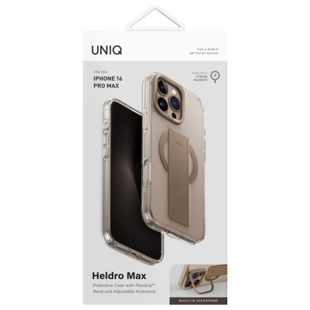 Uniq Heldro Max Magclick Charging Case for iPhone 16 Pro Max - Gold 3