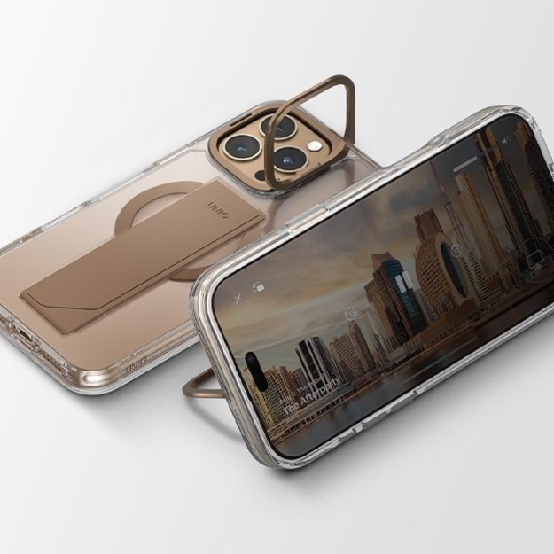 Uniq Heldro Max Magclick Charging Case for iPhone 16 Pro Max - Gold 4